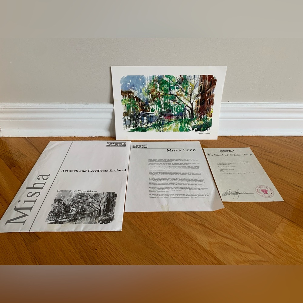 Vintage Misha Lenn “Commonwealth In Bloom”